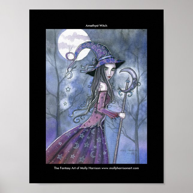 Póster Poster gótica de brujas por Molly Harrison (Frente)