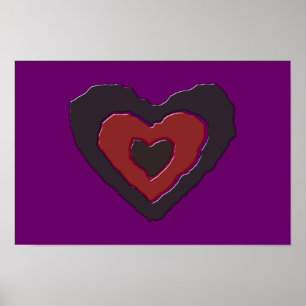 Póster Poster Gótico Melting Love Heart