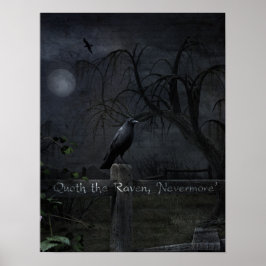 Póster poster gótico "Quoth the Raven, 'Nevermore'"