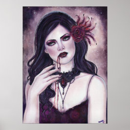 Póster Poster gótico vampiro embrujado por Renee Lavoie