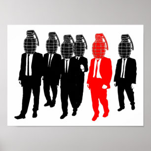 Póster Poster gracioso de cabeza de granada