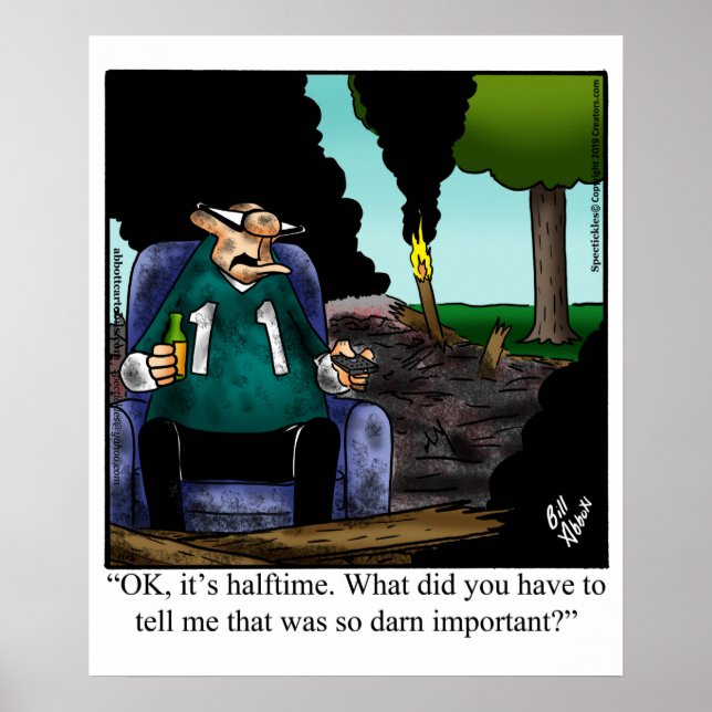Póster Poster gracioso de humor en fútbol (Frente)