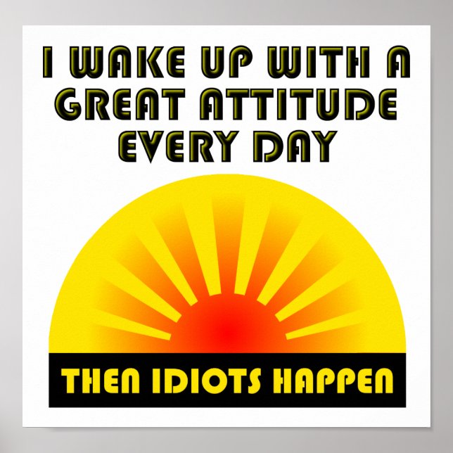 Póster Poster gracioso de idiotas (Frente)