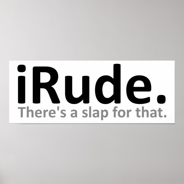 Póster poster gracioso de iRude (Frente)