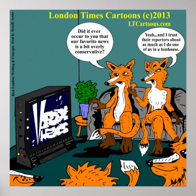 Póster Poster gracioso de noticias conservadoras (Frente)