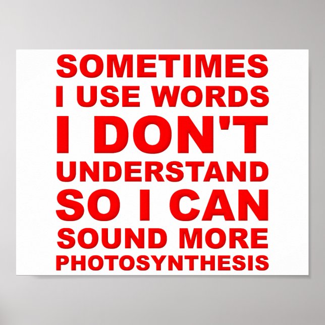 Póster Poster gracioso de Smart Words (Frente)