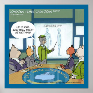 Póster Poster gracioso del enemigo natural de los gatos