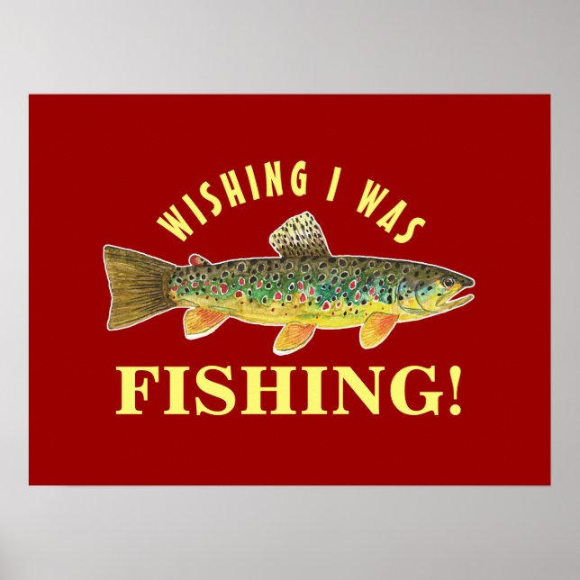 Póster Poster Gracioso Fly Fishing Trout Picture (Frente)