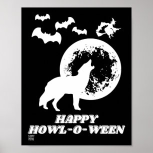 Póster poster gracioso "HAPPY HOWL-O-WEEN 2"