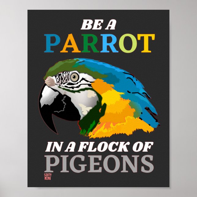 Póster poster gracioso "SÉ UNA PARROTA..." (Frente)