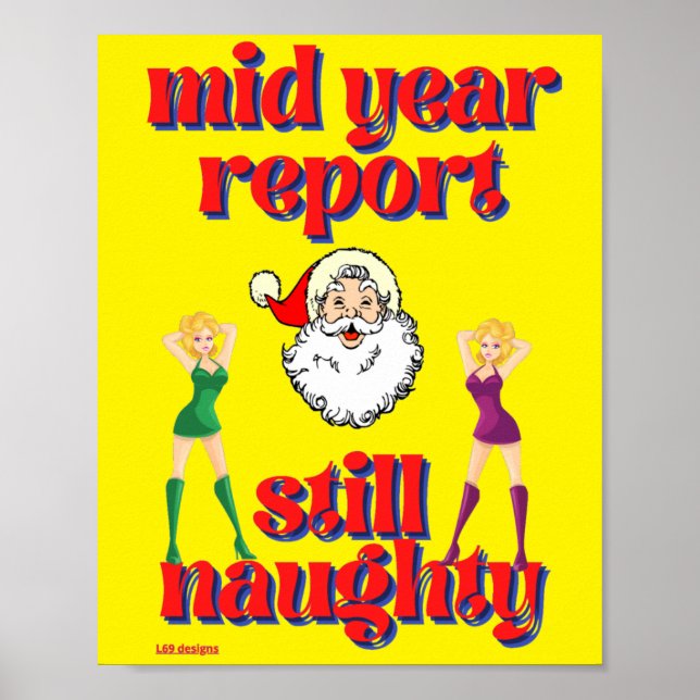Póster poster gracioso "TODAVÍA NAUGHTY" (Frente)