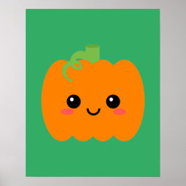 Póster Poster gráfico de calabaza, niños de habitación ar