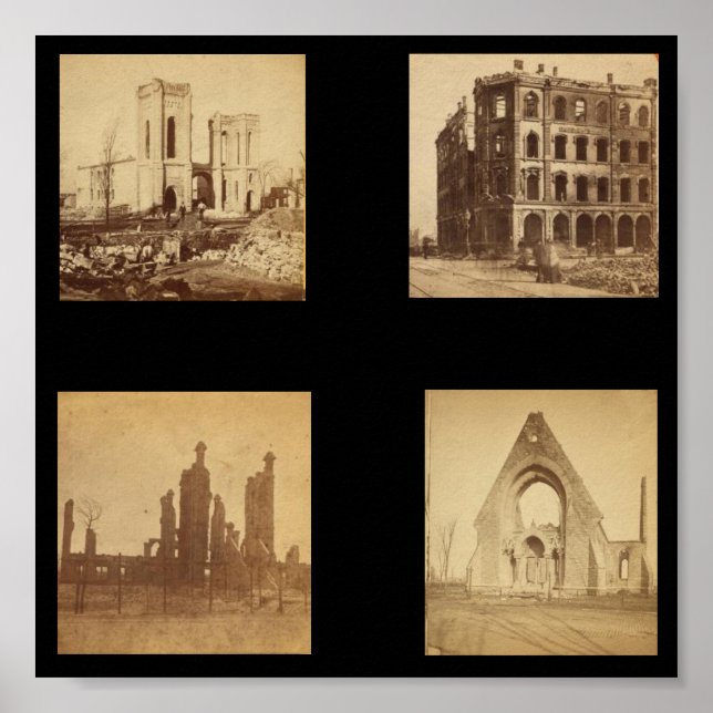 Póster Poster-Gran incendio de Chicago 5 (Frente)