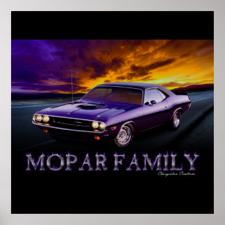 PÓSTER POSTER GRANDE DE LA FAMILIA MOPAR