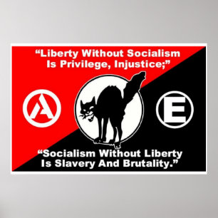 Póster Poster grande de la libertad y del socialismo