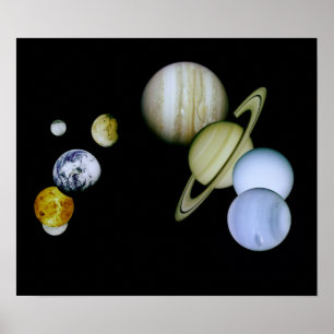 Póster Poster grande de la Sistema Solar - regalo de la