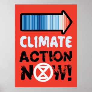 Póster Poster grande del cambio climático
