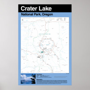 Póster Poster grande del parque nacional del lago crater