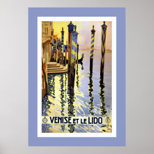Póster Poster grande del viaje de Venecia Italia del