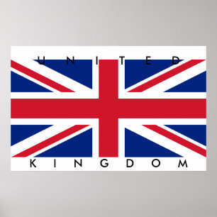 Póster Poster grande Reino Unido de la bandera de Reino