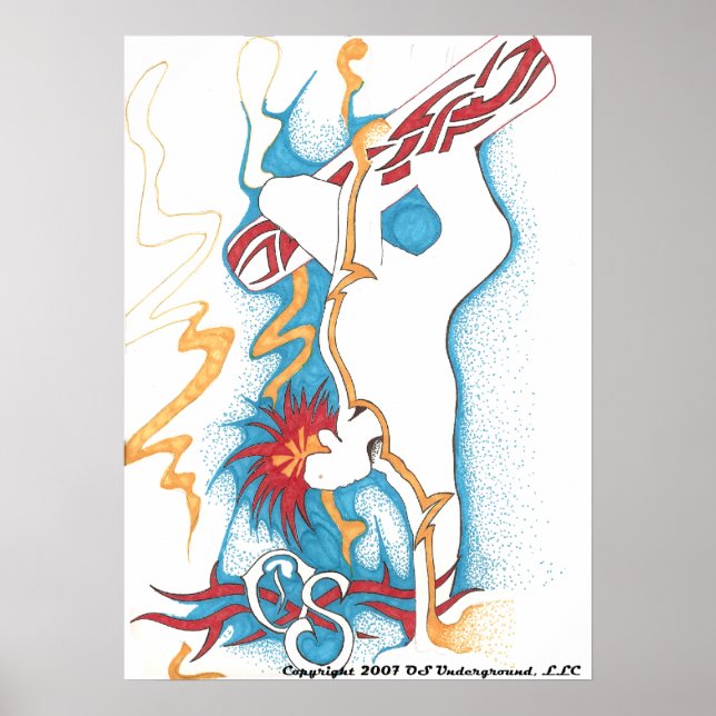 Póster Poster grande Snowboard (Frente)