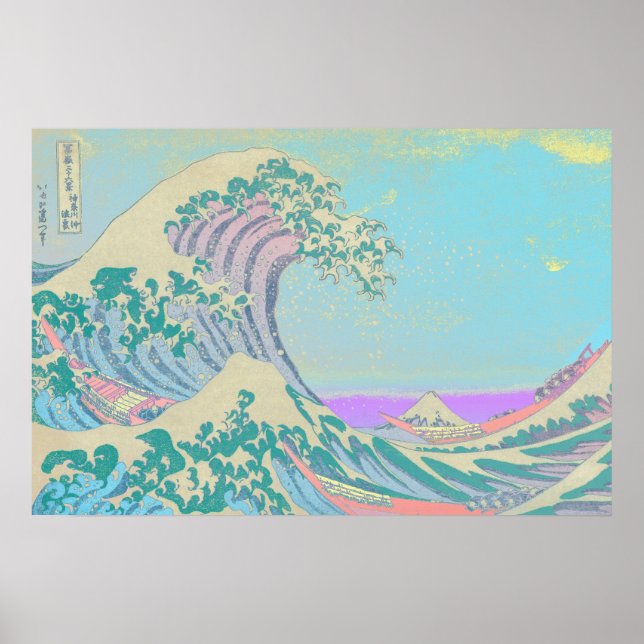 Póster Poster Great Wave Pastel (Frente)