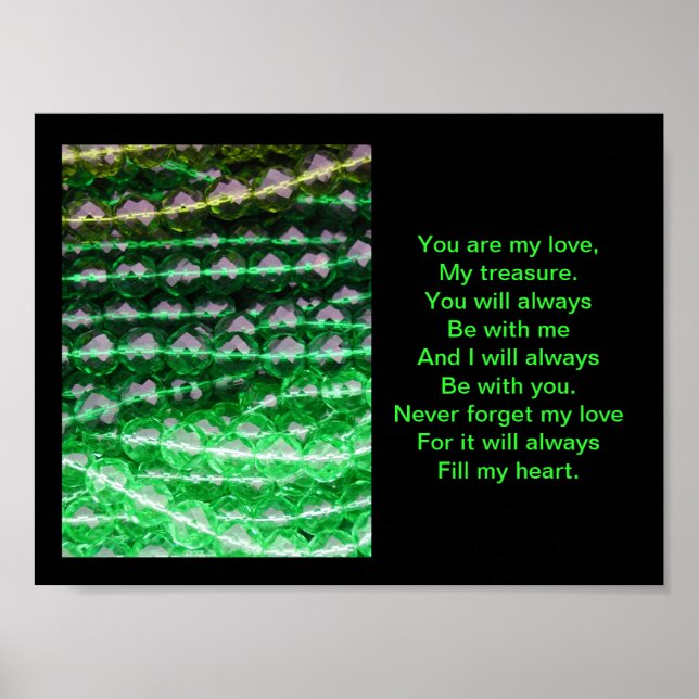 Póster Poster, Green Beads, Forever Love (Frente)