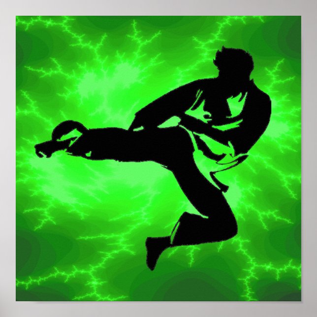 Póster Poster Green Lightning de Artes Marciales (hombre) (Frente)