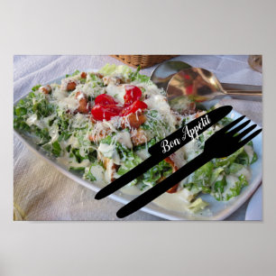 Póster Poster griego de la ensalada de Appétit del Bon