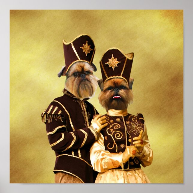 Póster Poster Griffon de Bruselas Nobleza Perros Regalo (Frente)