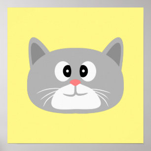 Póster Poster Gris Cat