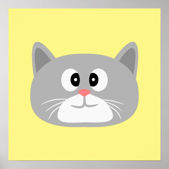Póster Poster Gris Cat (Frente)