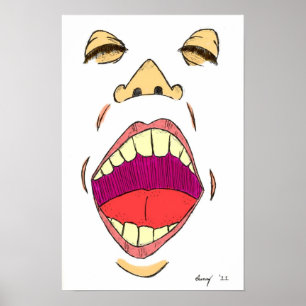 Póster poster "gritando"