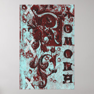 Póster Poster Grunge de la cubierta del libro de Romola v