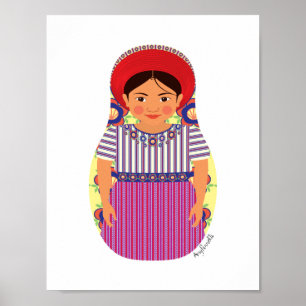 Póster Poster guatemalteco Matryoshka
