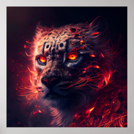 Póster Poster Guépard rouge