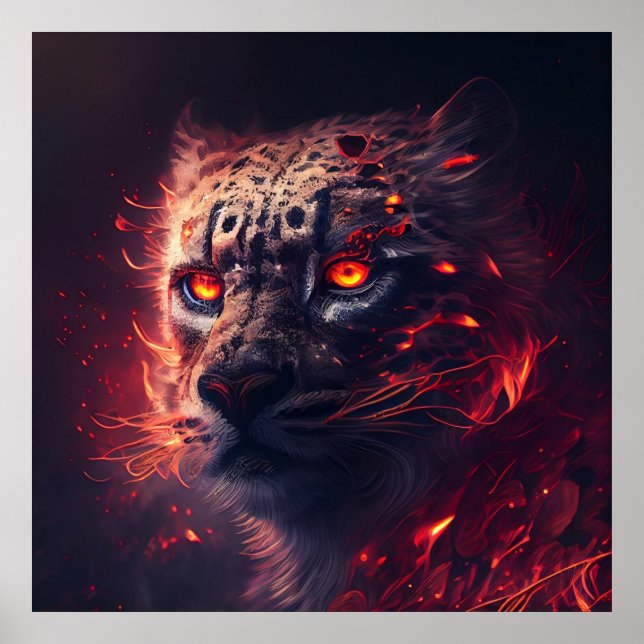 Póster Poster Guépard rouge (Frente)