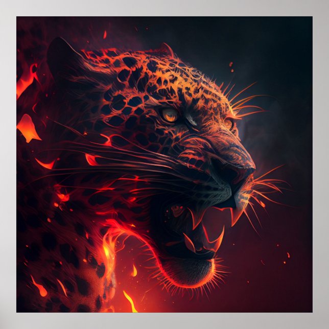Póster Poster Guépard rouge (Frente)