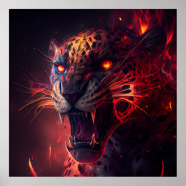 Póster Poster Guépard rouge