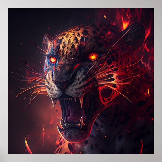 Póster Poster Guépard rouge (Frente)