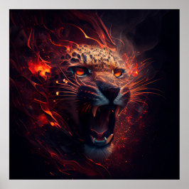 Póster Poster Guépard rouge