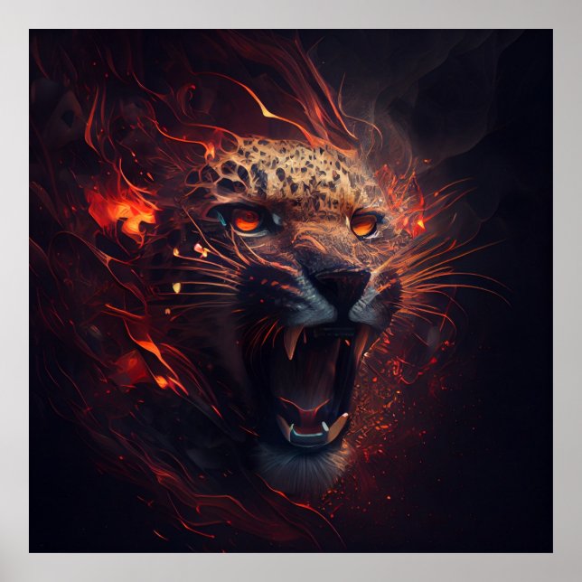 Póster Poster Guépard rouge (Frente)