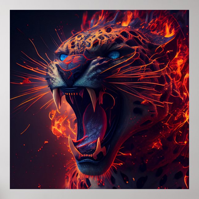 Póster Poster Guépard rouge (Frente)