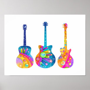 PÓSTER POSTER GUITARS
