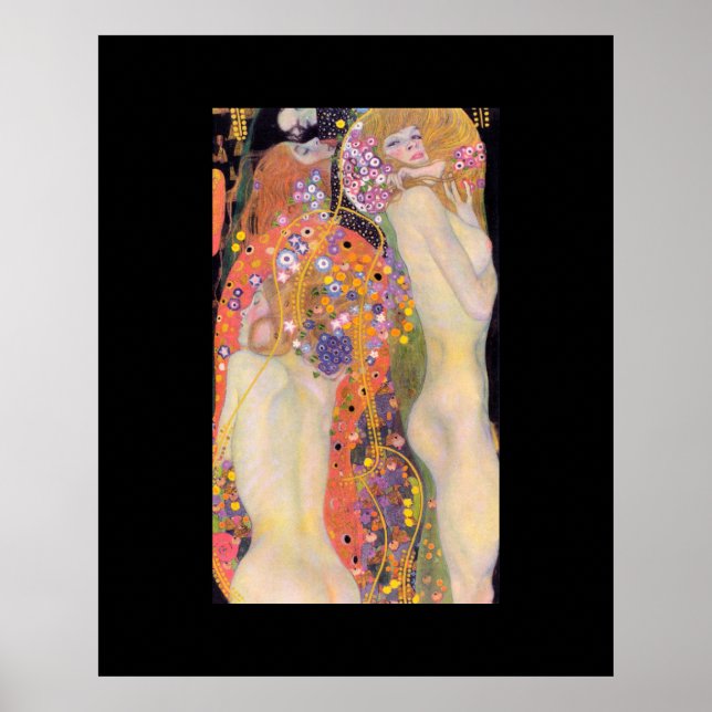 PÓSTER POSTER : GUSTAV KLIMT : AGUA SERPENTS II (Frente)