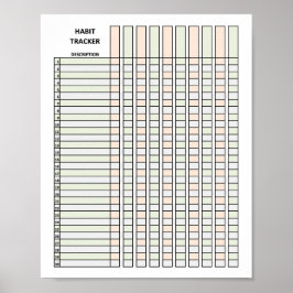 Póster Poster Habit Tracker