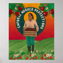 poster "Hacer cumplir las protecciones a los traba