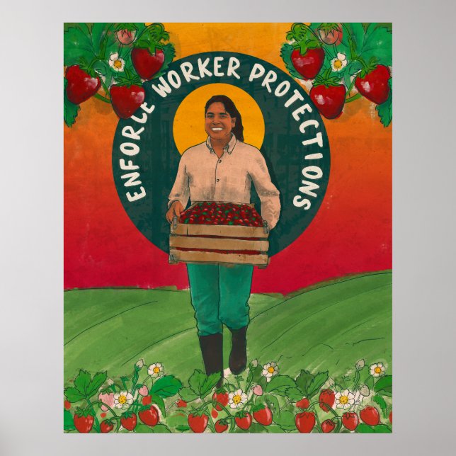 Póster poster "Hacer cumplir las protecciones a los traba (Frente)