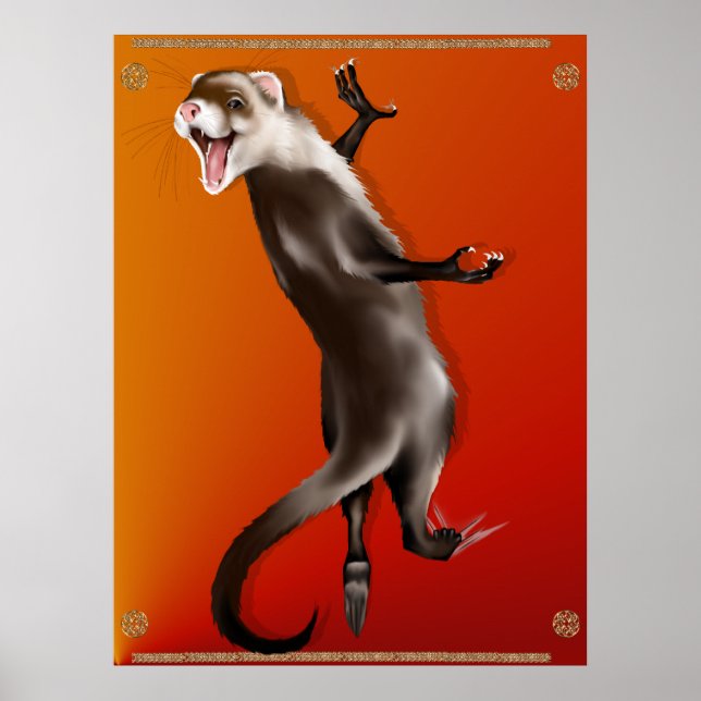 Póster Poster Hanging Ferret (Frente)