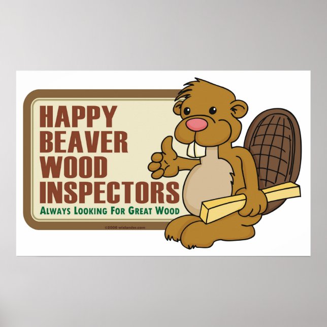 Póster Poster Happy Beaver (Frente)